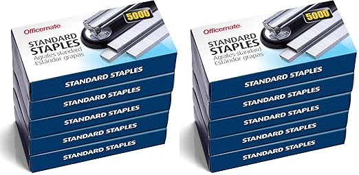 Officemate Standard Staples, 5 Boxes General Purpose Staple, 5000 Staples/Box by Officemate