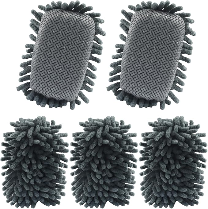 Biaungdo 5 Pack Washable Whiteboard Eraser, Microfiber Shag Dry Eraser by Biaungdo