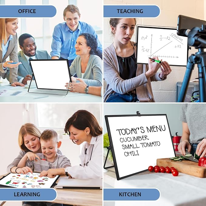 Dry Erase White Board, 16x12 Inches Double-Sided Desktop Whiteboard - Image 6