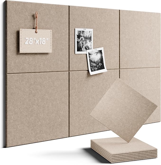 Felt Bulletin Board Tiles -28"x18" Cork Board Alternative by FLUXYNARA