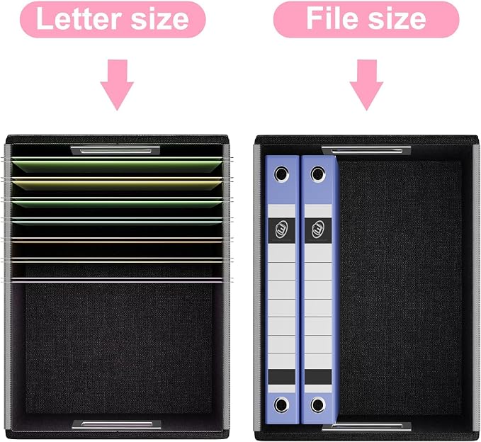 Portable Leather File Organizer Boxes - Image 4