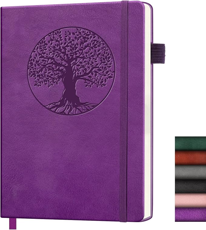 Lined Journal Notebook, A5 Leather Vintage Journals by ALKALO