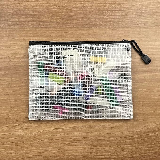 Oaimyy-18 Pcs-5"x 7"-Mesh Zipper Pouches File Bags Puzzle Storage Bags Folders - Image 9