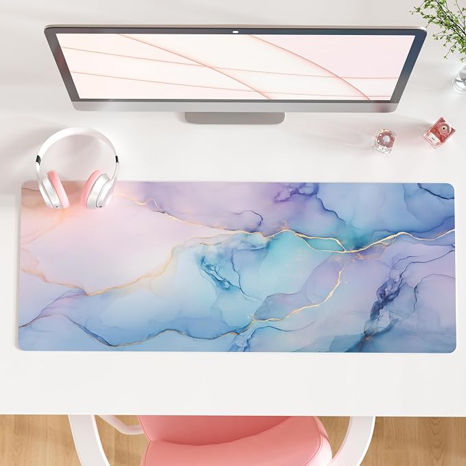 QIYI Large Mouse Pad, PU Leather Desk Mat by QIYI