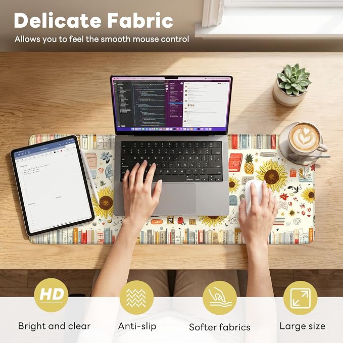 Desk Mat, Big Desk Pad, 31.5x11.8 Inches Extended Big Gaming Mouse Pad - Image 2