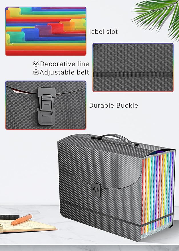 Accordion File Organizer/Expanding File Folder - Image 2
