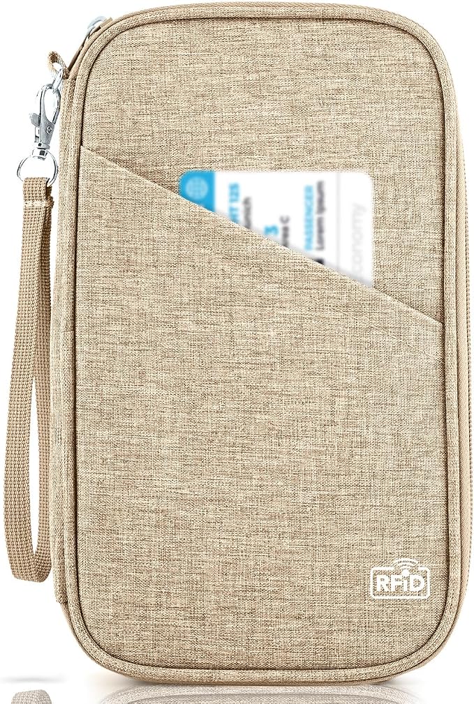 Passport Holder Family, Women Rfid Blocking Passport Wallet, Travel Essentials by Unknown