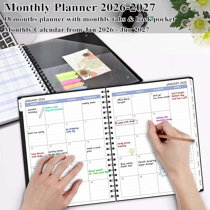 2026-2027 Monthly Planner, from Jan 2026-Jun 2027, 18 Months Calendar 2026 - Image 6