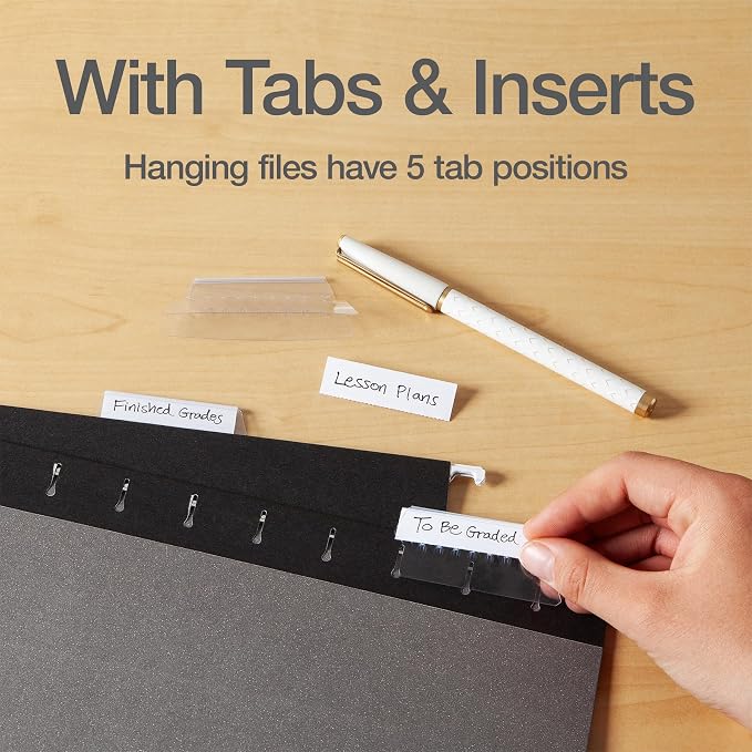 Oxford Hanging File Folders, 6 Pack, Letter Size, 1/5 Cut - Image 3