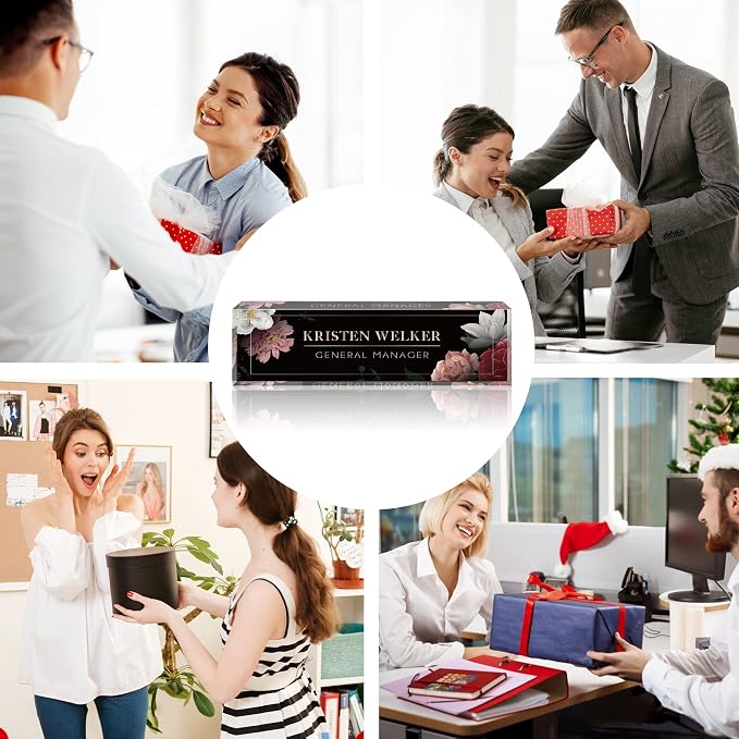 Personalized Office Name Plate for Desk, Custom Employee Appreciation Gifts - Image 7