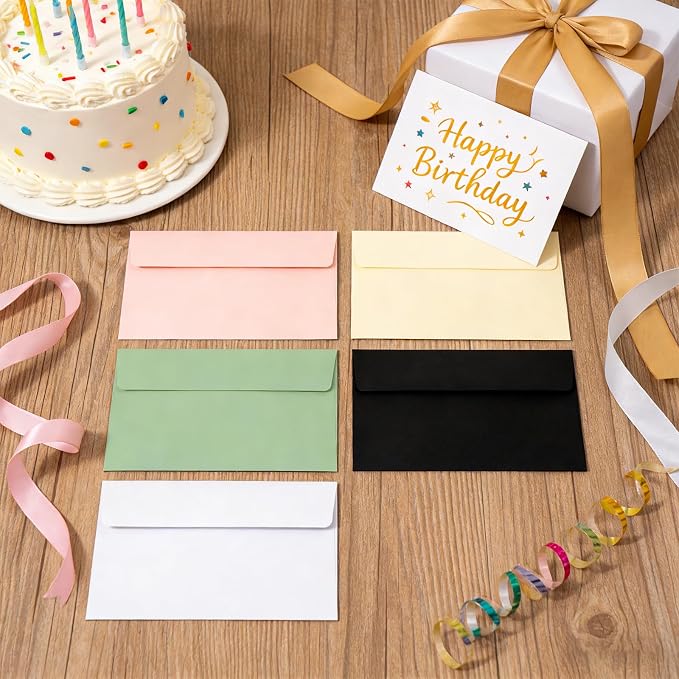 44 Pack Blank Cards and Black Envelopes 4x6, Self-Seal A4 Envelopes - Image 9