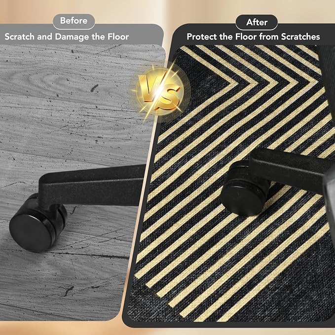 Office Chair Mat for Hardwood Floor&Tile Floor, Under Desk Rug for Rolling - Image 4