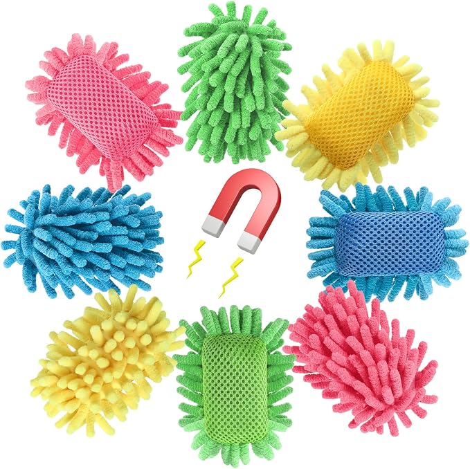 Zhehao 8 Pieces Microfiber Shag Dry Erase Erasers Washable Magnetic Whiteboard by Zhehao