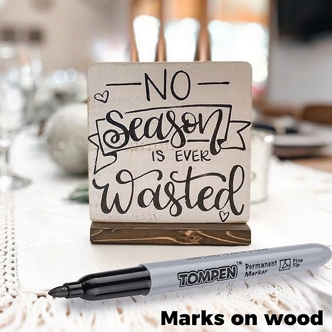 Black Permanent Markers,Fine Tip,160 Pack Bulk,Waterproof Permanent Marker Pens with Quick Drying on Wood,Plastic,Paper,Metal,Mirror for Office School Classroom Home-DeskLoop Office