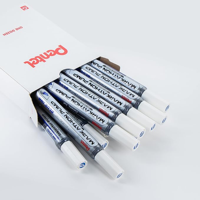 Pentel Markathon Pump Dry Erase Marker, Chisel Tip, 12 Pack - Image 2