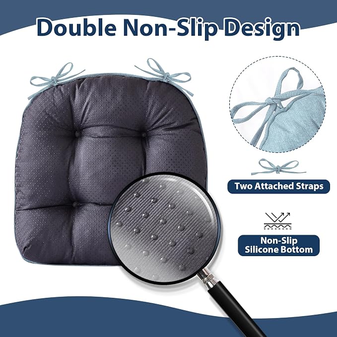 IASEAHK Chair Cushions for Dining Chairs, Seat Cushions for Kitchen Chairs - Image 4