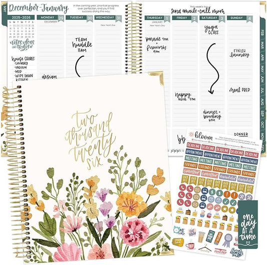 bloom daily planners 2026 Hardcover Calendar Year Goal & Vision Planner by bloomdailyplanners