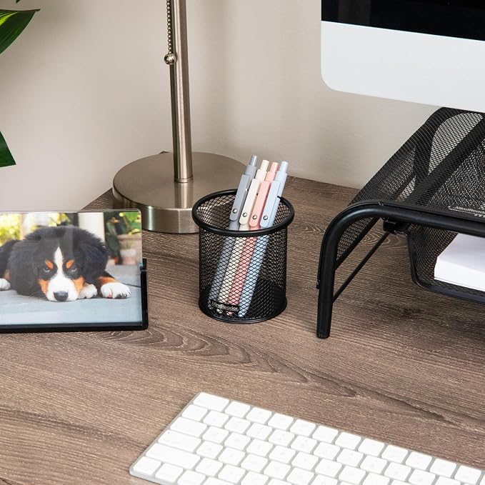 Mind Reader Pen and Accessories Holder, Desktop Organizer, Metal Mesh, 3.5"L x - Image 6