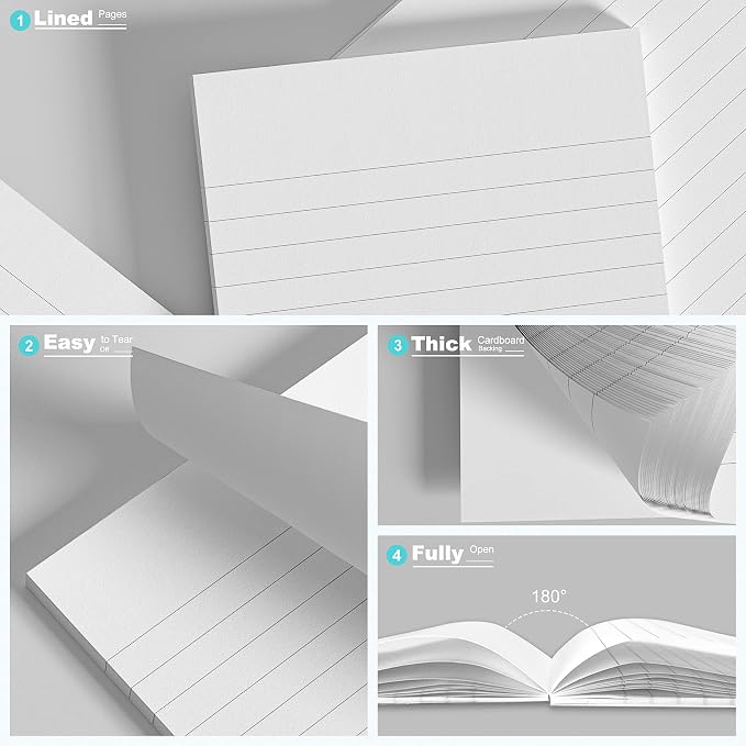 10 Pack Note Pads Small 4x6 In Lined Writing Memo Pads Refills Scratch Pads | - Image 3