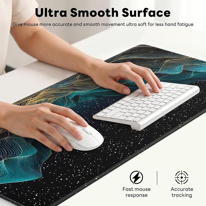 Desk Mat, Big Desk Pad, 31.5x11.8 Inches Extended Big Gaming Mouse Pad - Image 5