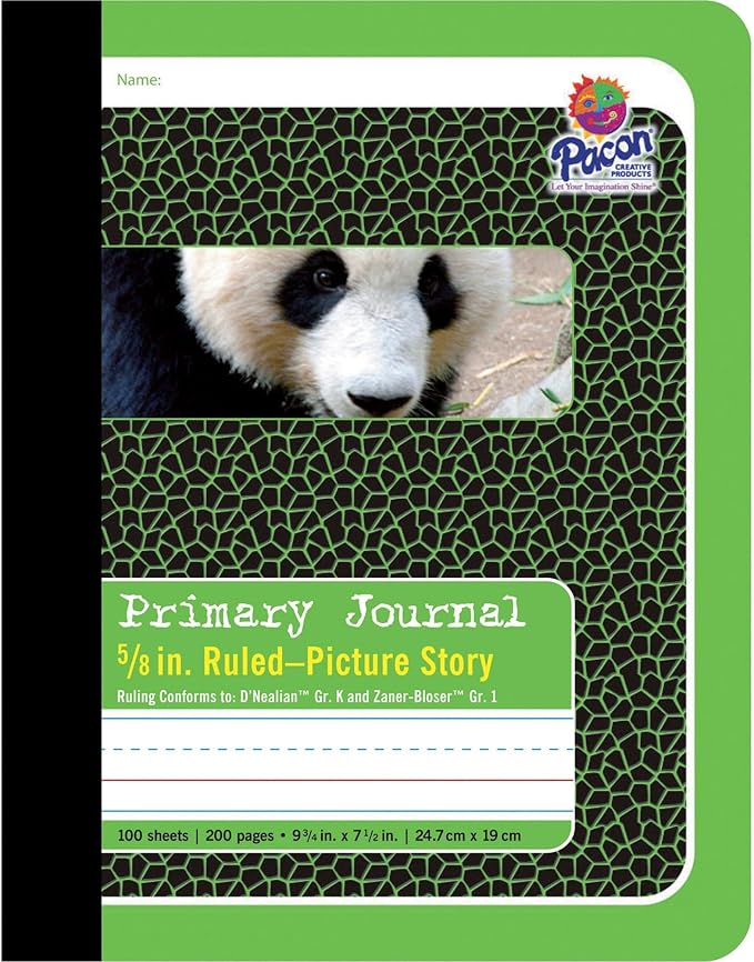 Pacon Primary Composition Book Bound Picture Story Ruled, 5/8-in. Ruled by Pacon