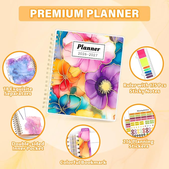 Planner 2026-2027, Large 18 Months Academic Daily Weekly Monthly Planner Yearly - Image 2
