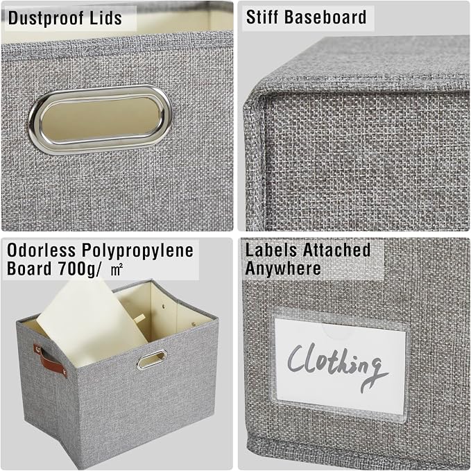 Roobyl 17" Large Collapsible Storage Bins - Image 5