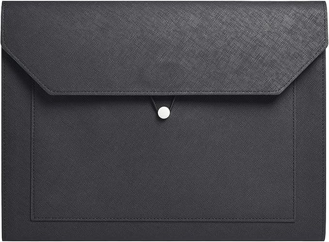 PU Leather A4 File Folder Document Holder 2 Pockets Portfolio Envelope Folder by yufocusqc