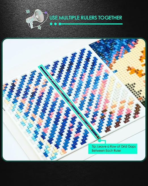 Foreveryoung Diamond Painting Zigzag Rulers – 9 PCS Diamond Art Tools and - Image 7