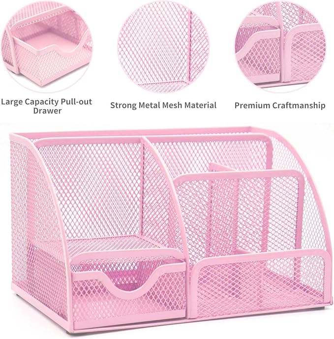 Pink Desk Organizers and Accessories, - Image 6