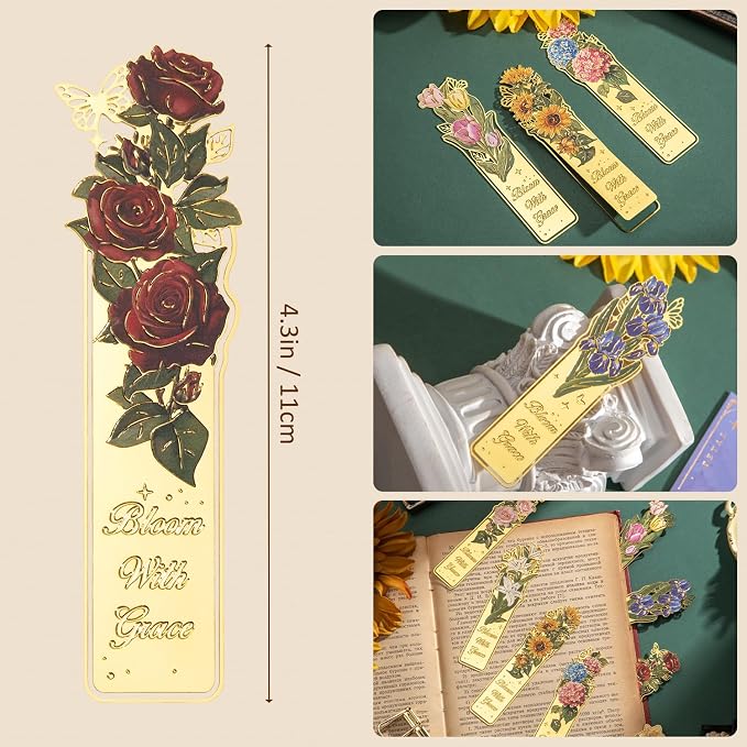 8 Pieces Metal Clip Bookmarks - Image 5
