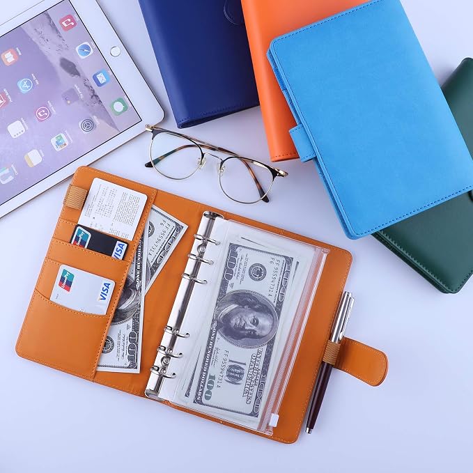 Antner A6 PU Leather Refillable 6 Ring Notebook Binder - Image 3