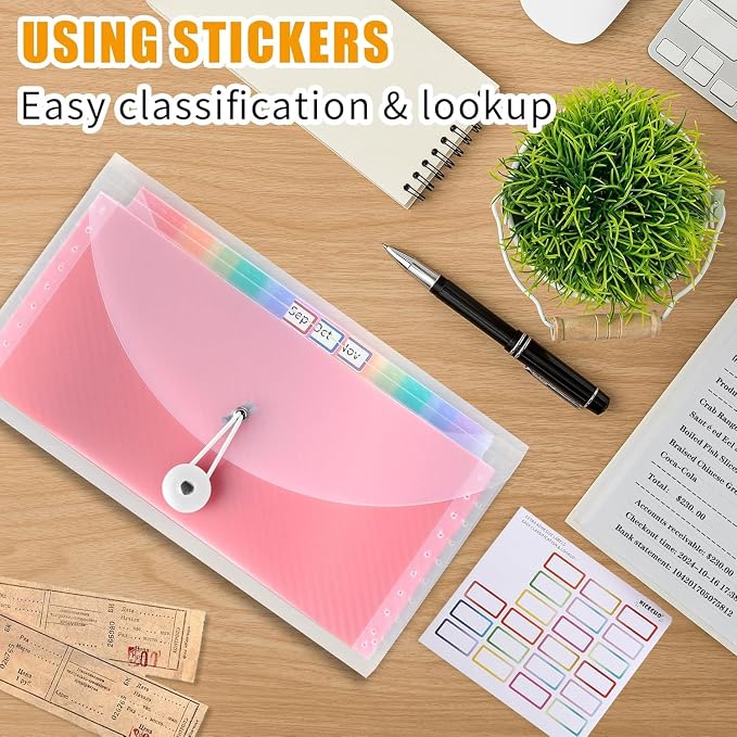 2Pcs Receipt Coupon Organizer, 13 Pockets Small Accordion File Organizer - Image 6