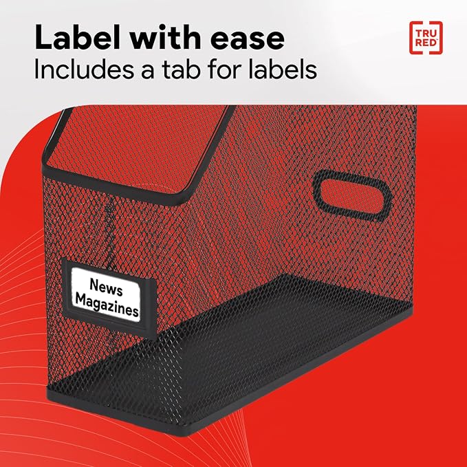 Staples TRU RED Metal Magazine File Organizer, Holds Up to 1000 Sheets - Image 4