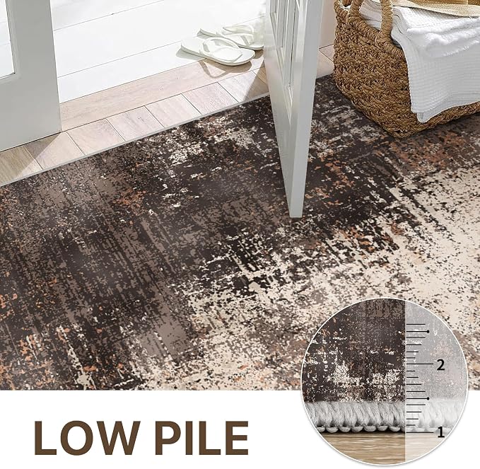 GENIMO Washable Area Rugs for Living Room, 10x12 Vintage Non Slip Rugs - Image 8