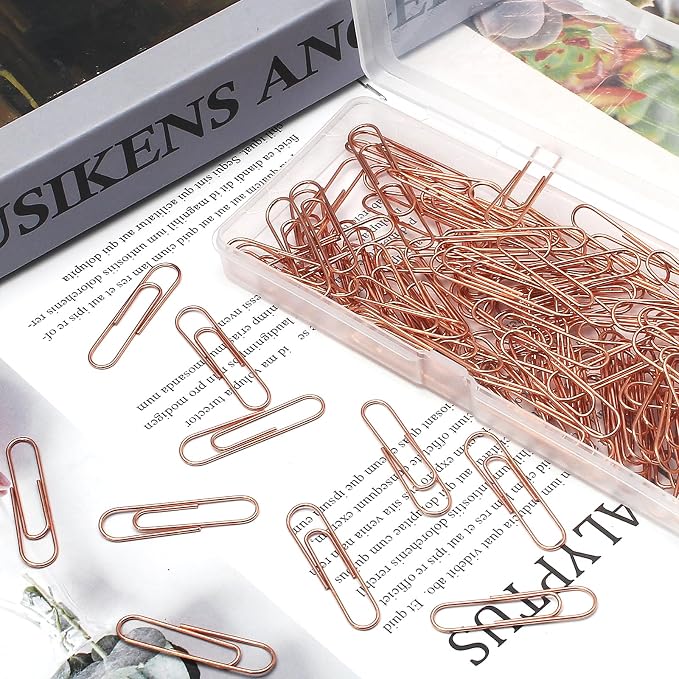 Luomorgo 120 Pcs Rose Gold Paper Clips - Image 6