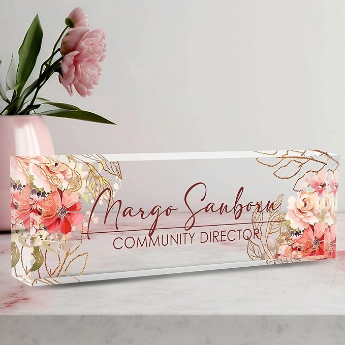 Custom Name Plate for Desk Desk Name Plate Personalized, Office Desk Decor for by AeekdookWoodenPuzzles