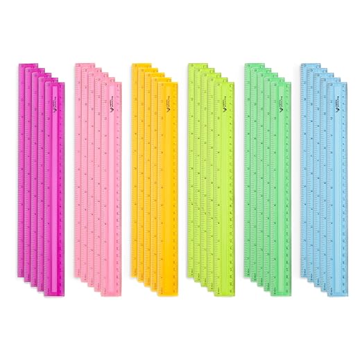 Blue Summit Supplies 30 Plastic Rulers Bulk by BlueSummitSupplies
