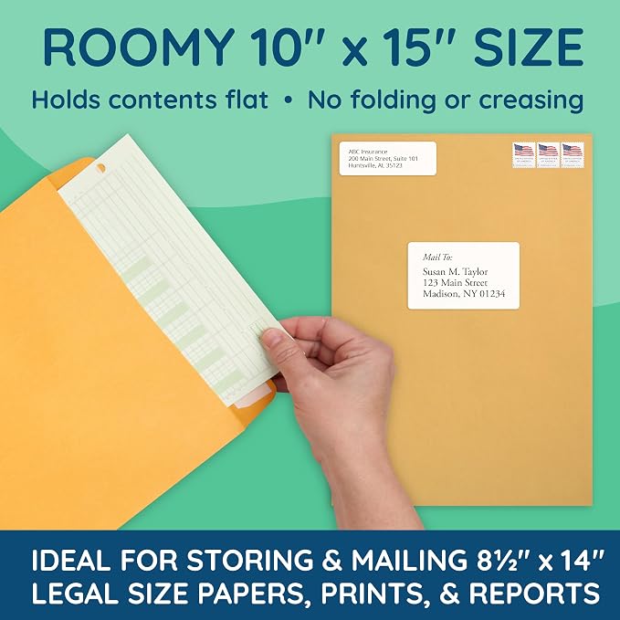 Blue Summit 10x15 Envelopes, Large Mailing 10 x 15 Envelopes - Image 5