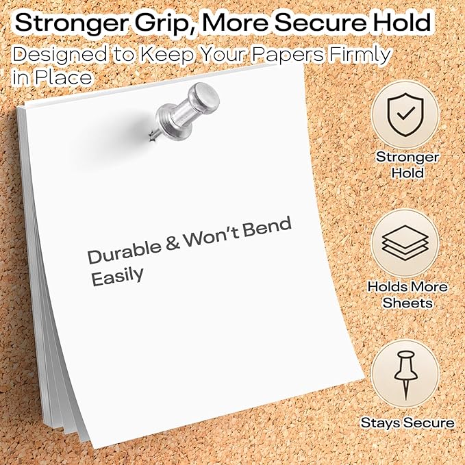 Optomni Premium Metal Push Pins 30 Pack – Aluminum Head Thumb Tacks - Image 4