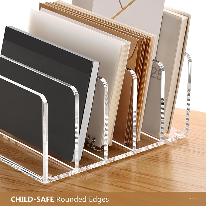 SANRUI Acrylic Mail Sorter Desktop Organizer - Image 6