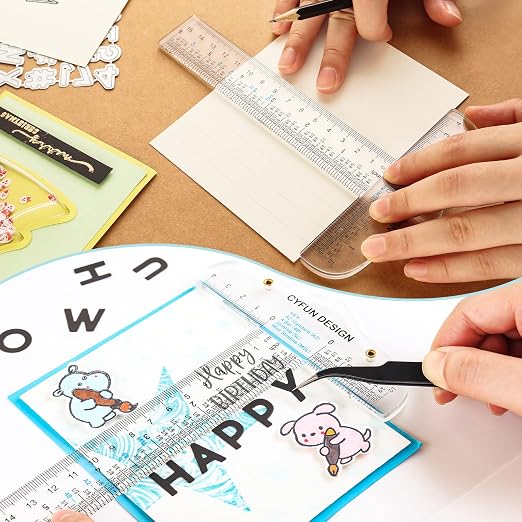 6 Inches Acrylic Clear T-Square Ruler, 1 Pack, T Square Ruler, Transparent - Image 3