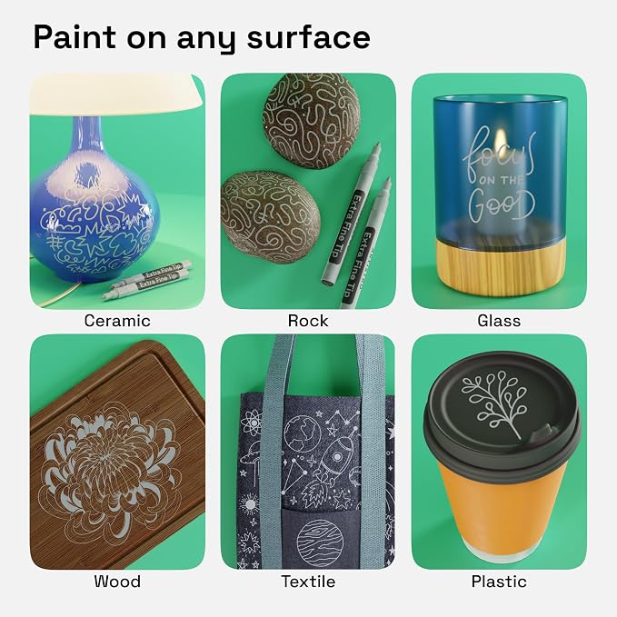 ARTISTRO 2 Gray Acrylic Paint Markers - Image 2