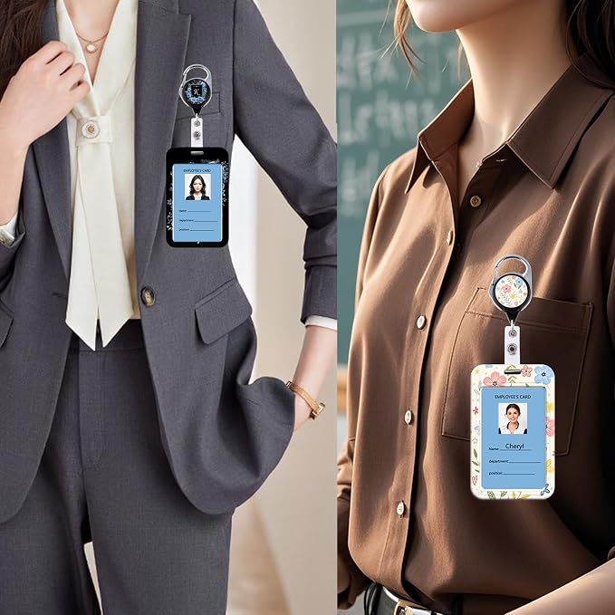 Black Retractable Badge Holder Reel - Image 2