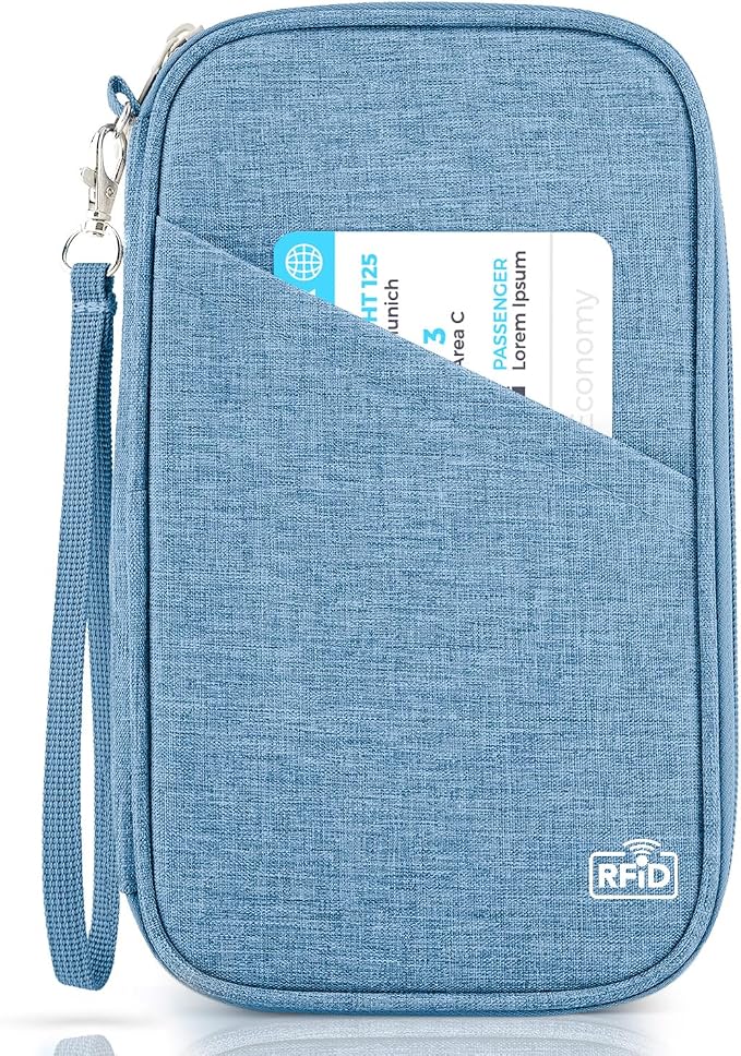 Passport Holder Family, Women Rfid Blocking Passport Wallet, Travel Essentials by Unknown