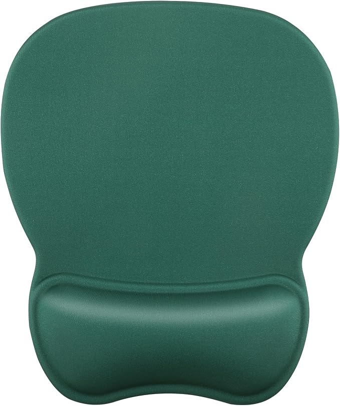 MROCO Ergonomic Mouse Pad with Gel Wrist Rest, 9.4 x 8.1 in, Forest Green | by MROCO