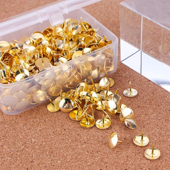 Thumb Tacks 500-count, 3/8-inch Steel Roundness Push Pins Office Tacks - Image 3