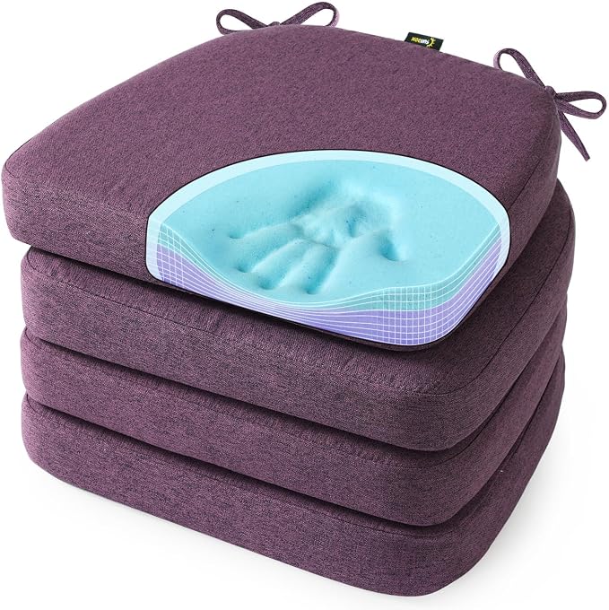 SUNROX Cooling Gel Memory Foam Chair Cushions, 2.6" Thick U-Shaped Dual-Layer by SUNROX