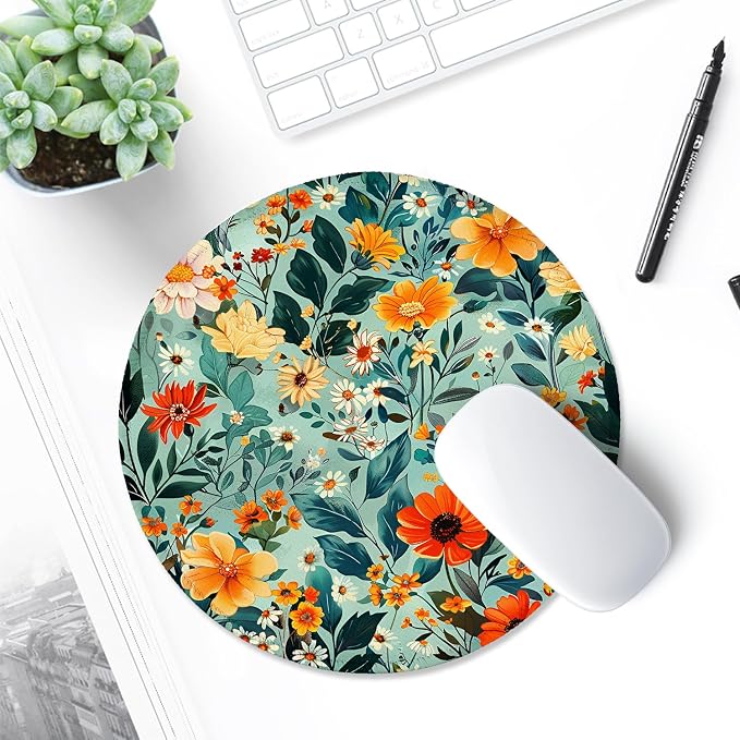 ITNRSIIET Round Mouse Pad with Stitched Edge Premium-Textured Waterproof - Image 6