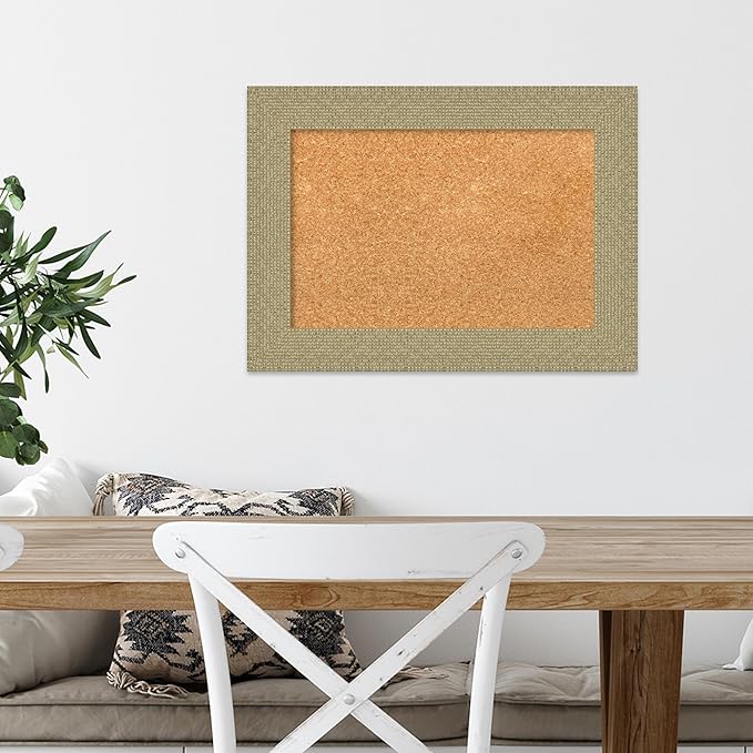 Amanti Art Natural Cork Board for Wall, 16x22 Vision Board with Gold Frame, Small Corkboard Office Decor for Home Organization, Casual Corkboard Pinboard to Display Items for Home Organization in-DeskLoop Office